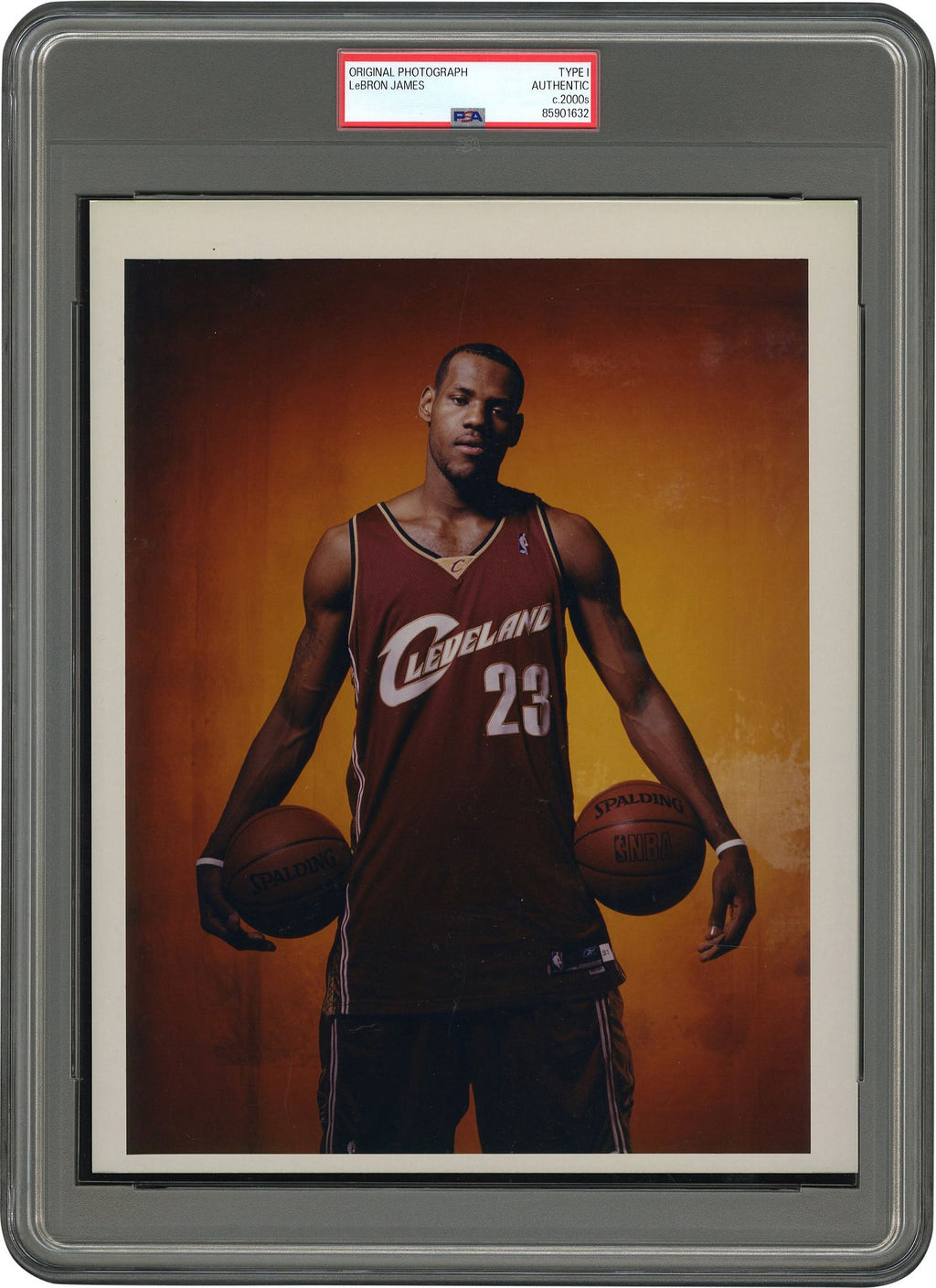 LEBRON JAMES 2001 ROOKIE TYPE 1 ORIGINAL PHOTO PSA/DNA CLEVELAND CAVS