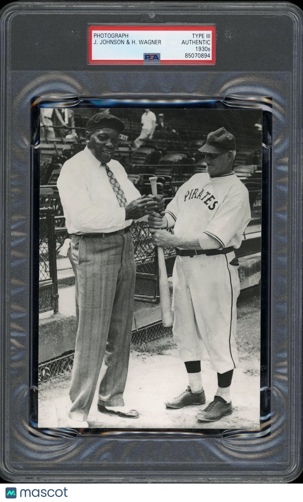Jack Johnson & Honus Wagner 1930 Type III Original Photo PSA/DNA *2 Icon's*