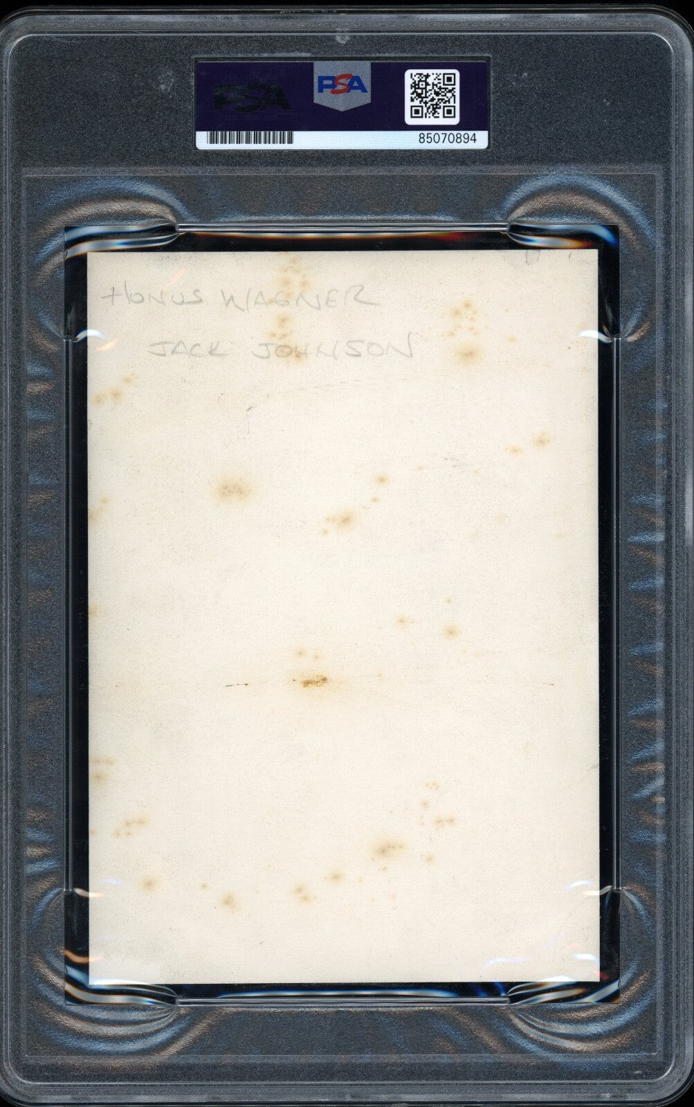 Jack Johnson & Honus Wagner 1930 Type III Original Photo PSA/DNA *2 Icon's*