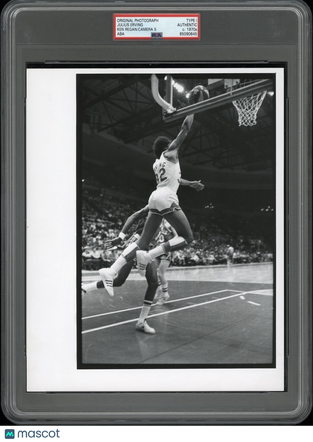 Julius Dr. J Erving 1973/74 NY Nets vs Tams ABA Type 1 Original Photo PSA/DNA