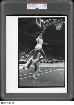 Julius Dr. J Erving 1973/74 NY Nets vs Tams ABA Type 1 Original Photo PSA/DNA