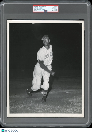 Satchel Paige 1948 Rookie Type 1 Original Photo PSA/DNA *Rare Silhouette Image*