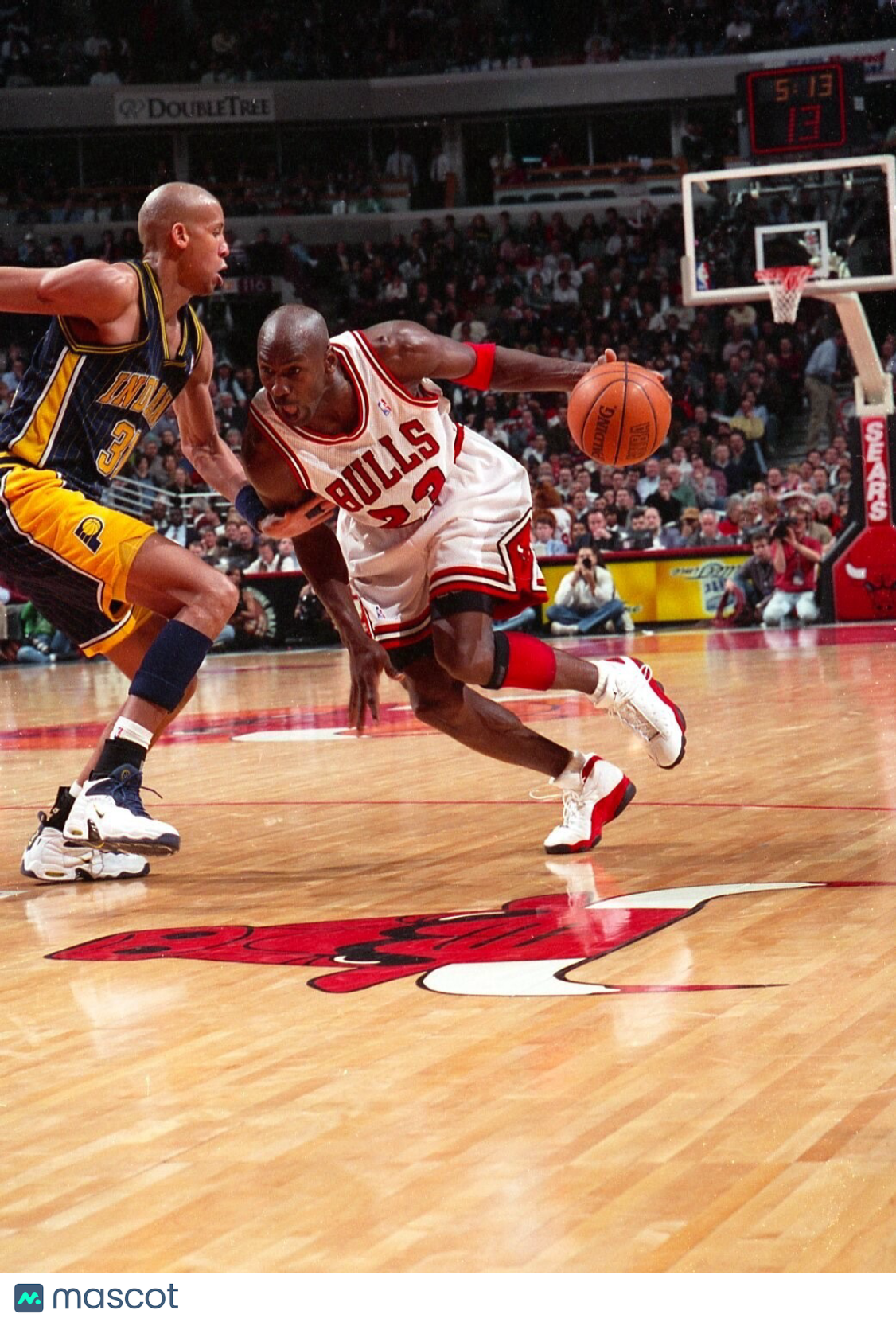 Michael Jordan vs Reggie 1989 NBA Photo Original 35mm Color Transparency