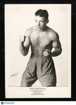 Maxie Rosenbloom 1929 New York Heavyweight Jewish Boxing Type 1 Original Photo