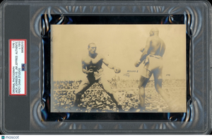 Jack Johnson vs. Jim Jeffries 1910 Boxing Type 1 Original Photo PSA/DNA Round 2