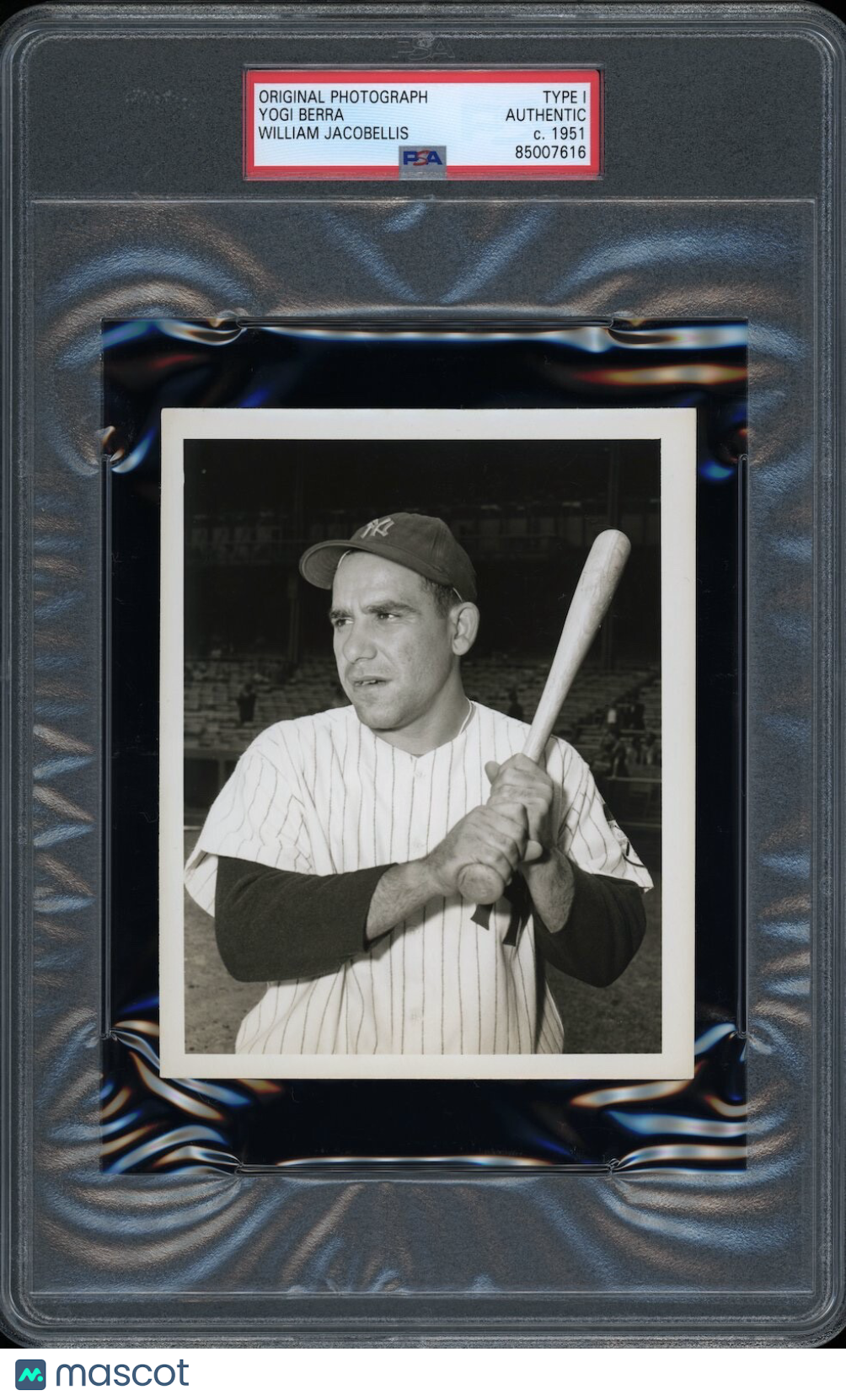 Yogi Berra 1951 Type 1 Original Photo PSA/DNA *1952 Tip Top Bread Card Image*