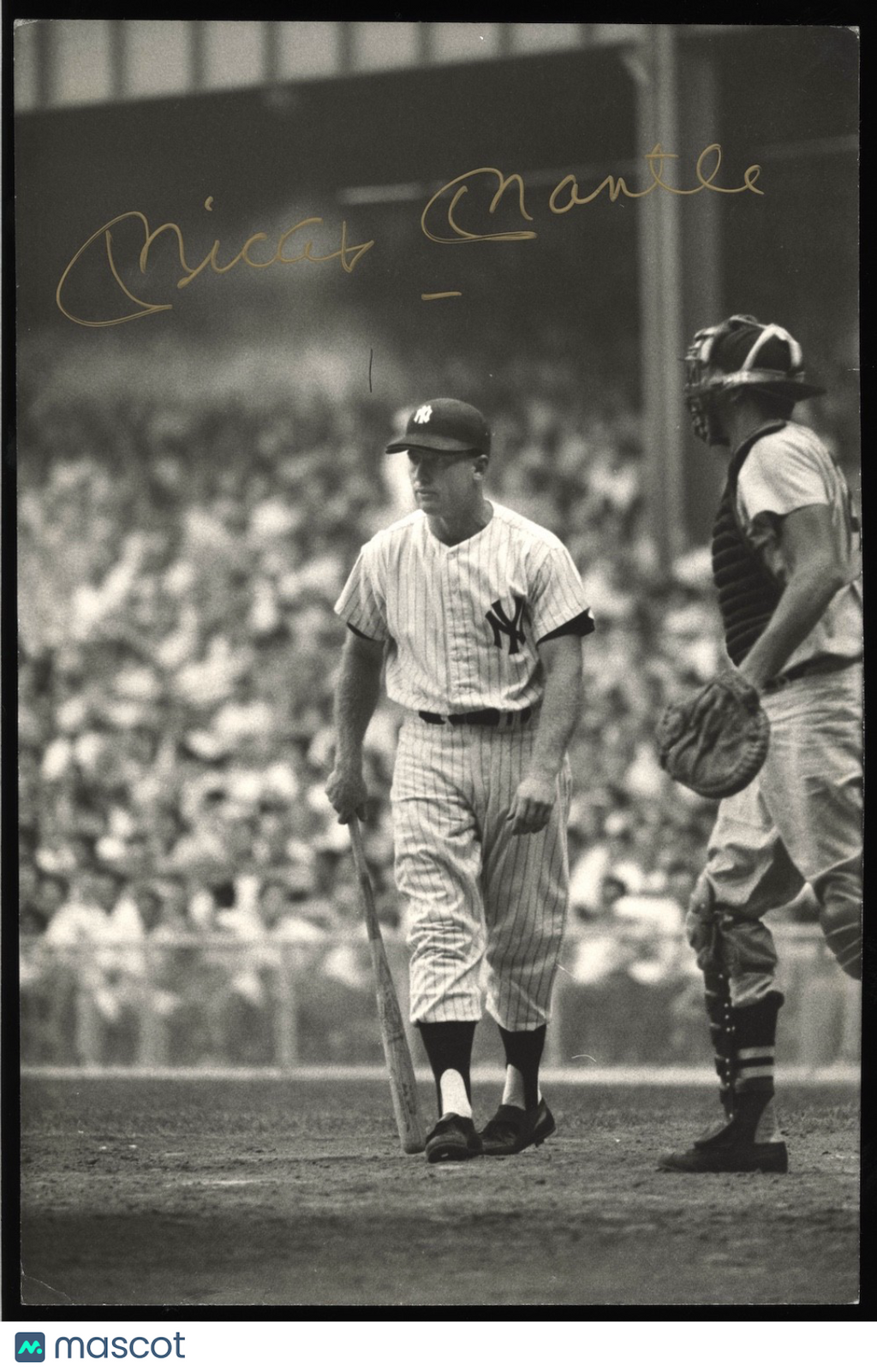 Mickey Mantle 1959 Type 1 Original Photo PSA/DNA DUAL AUTO by Sports Illustrated