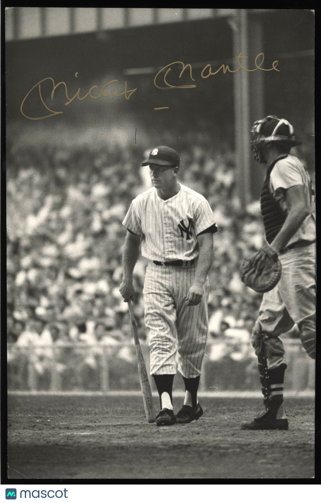 Mickey Mantle 1959 Type 1 Original Photo PSA/DNA DUAL AUTO by Sports Illustrated