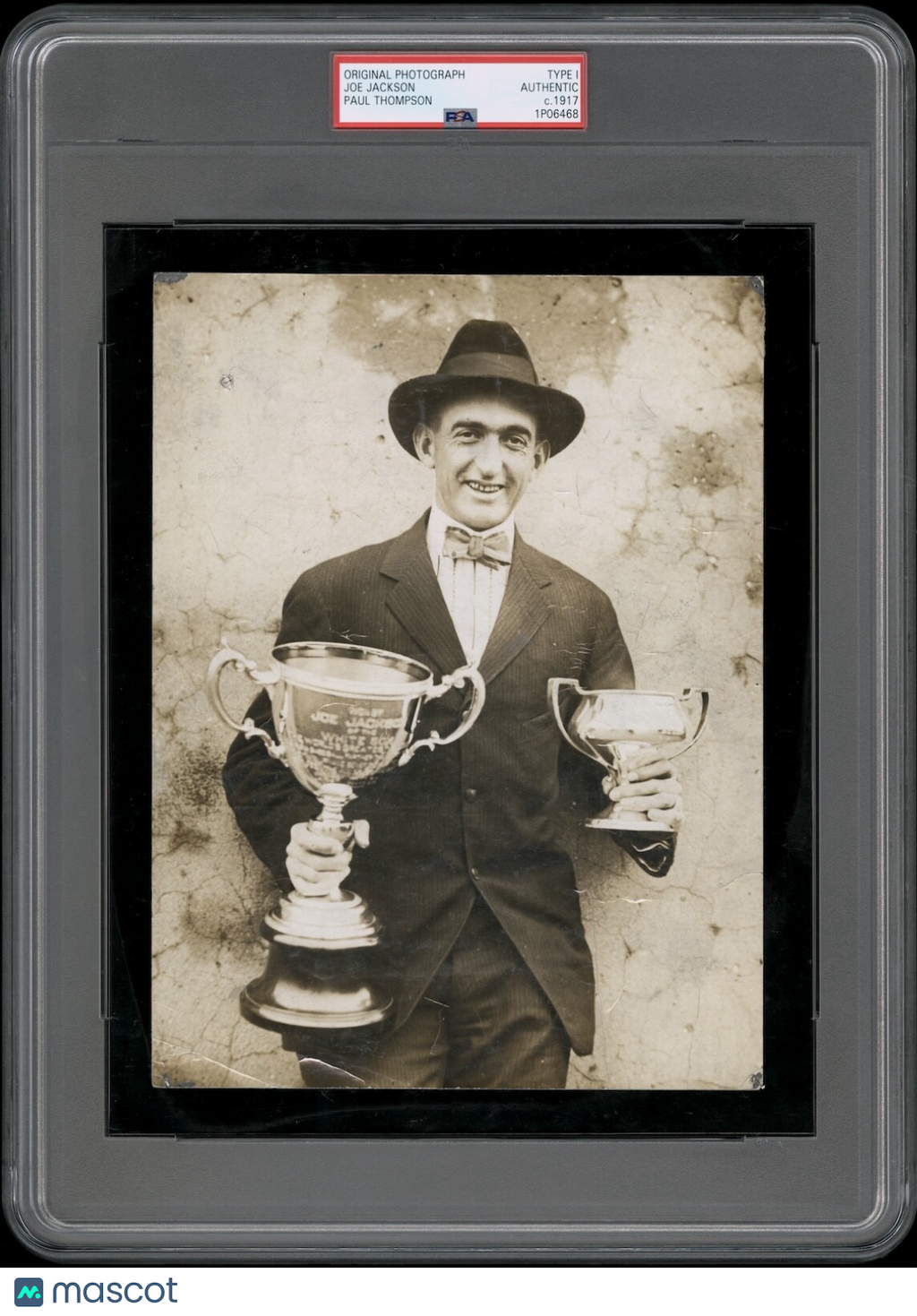 Shoeless Joe Jackson 1917 Type 1 Original Photo PSA/DNA Paul Thompson w/Trophies