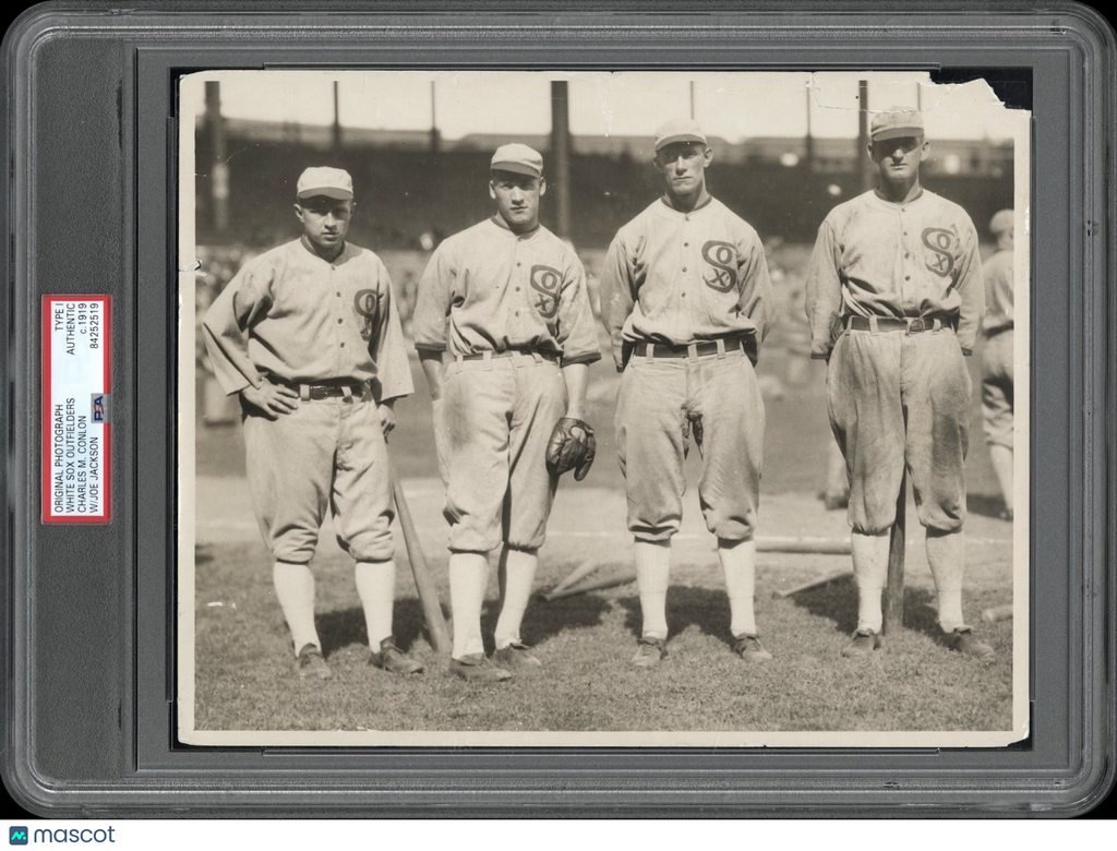 Shoeless Joe Jackson 1919 Black Sox Type 1 Original Photo PSA/DNA Charles Conlon