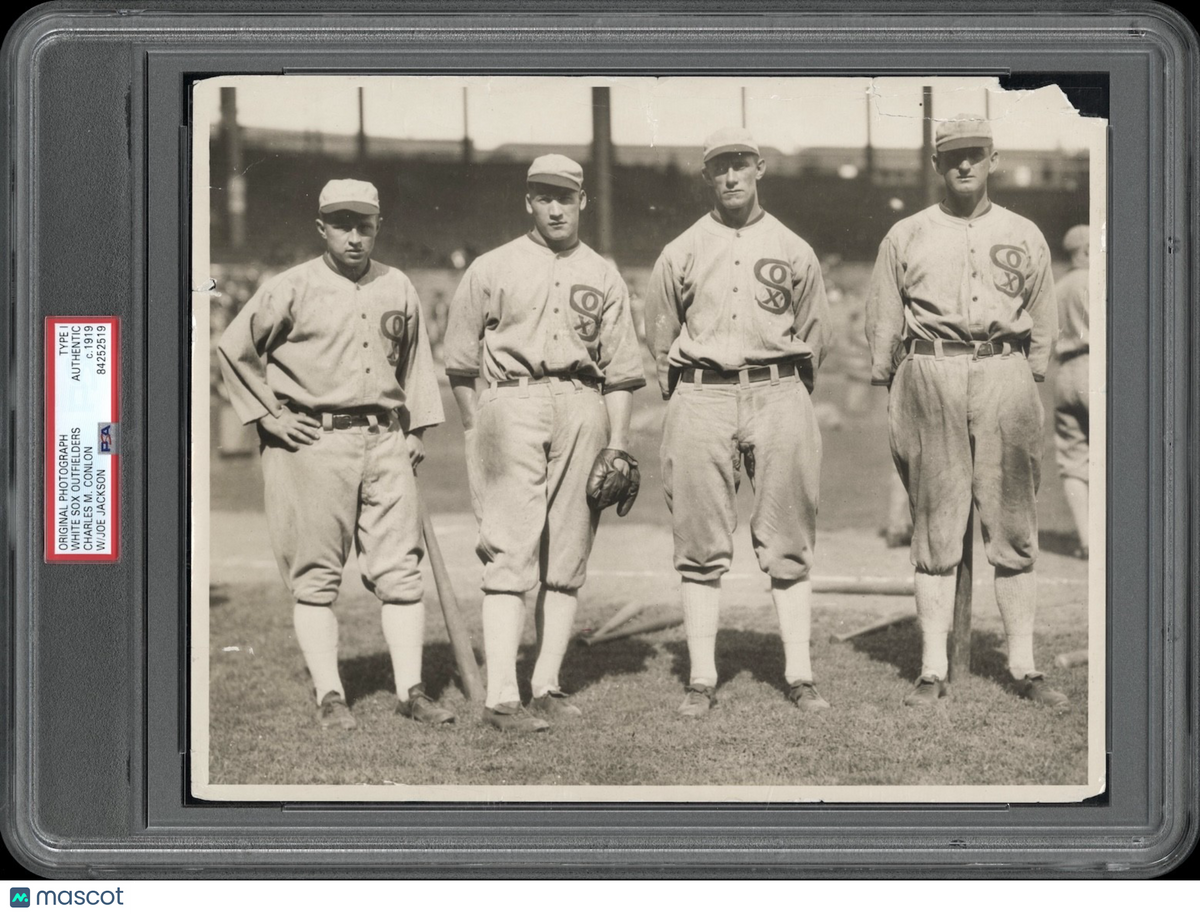 Shoeless Joe Jackson 1919 Black Sox Type 1 Original Photo PSA/DNA Charles Conlon
