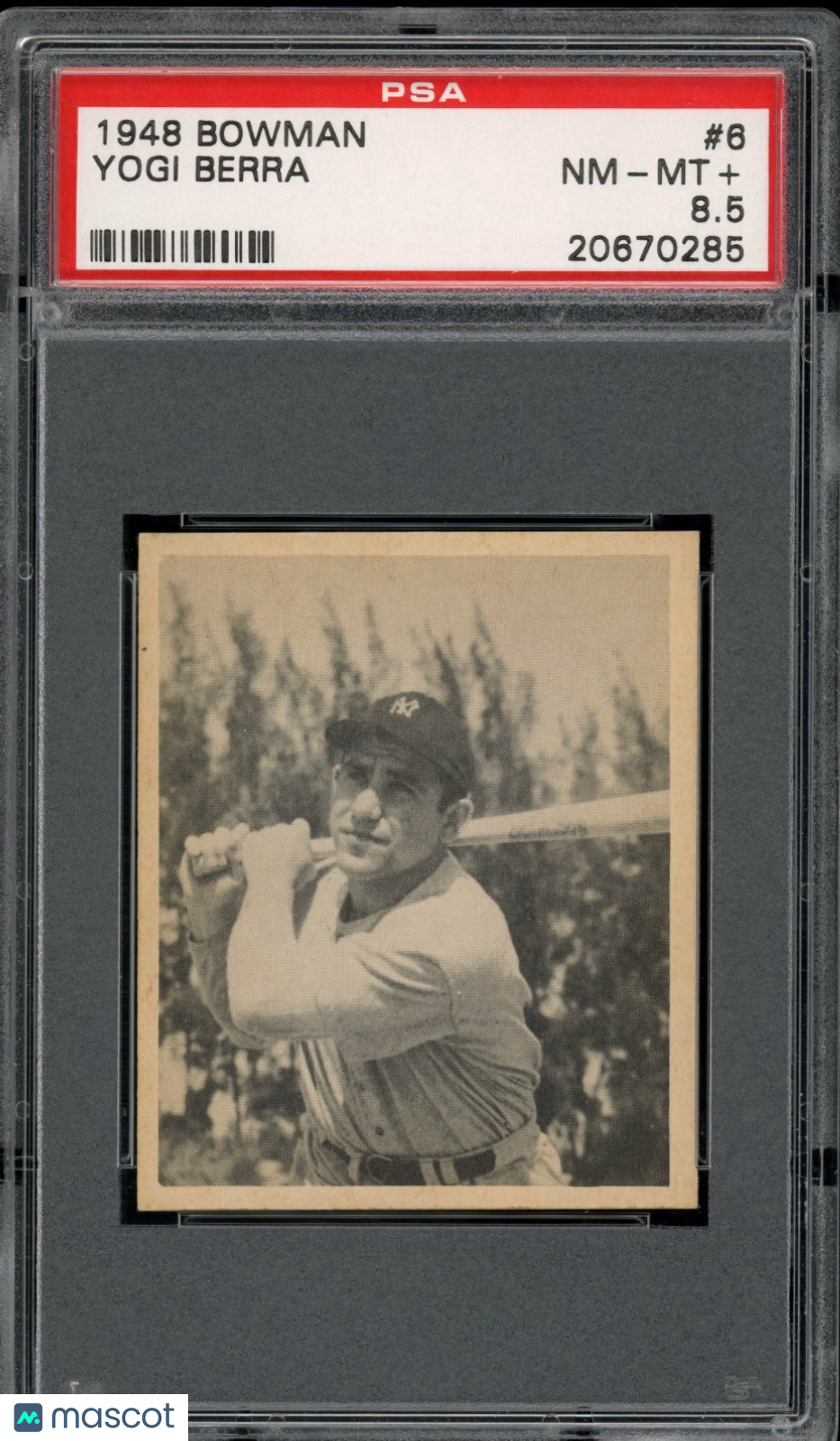 Yogi Berra 1948 Bowman Rookie Yankees Card #6 PSA 8.5  "High-End Centered *