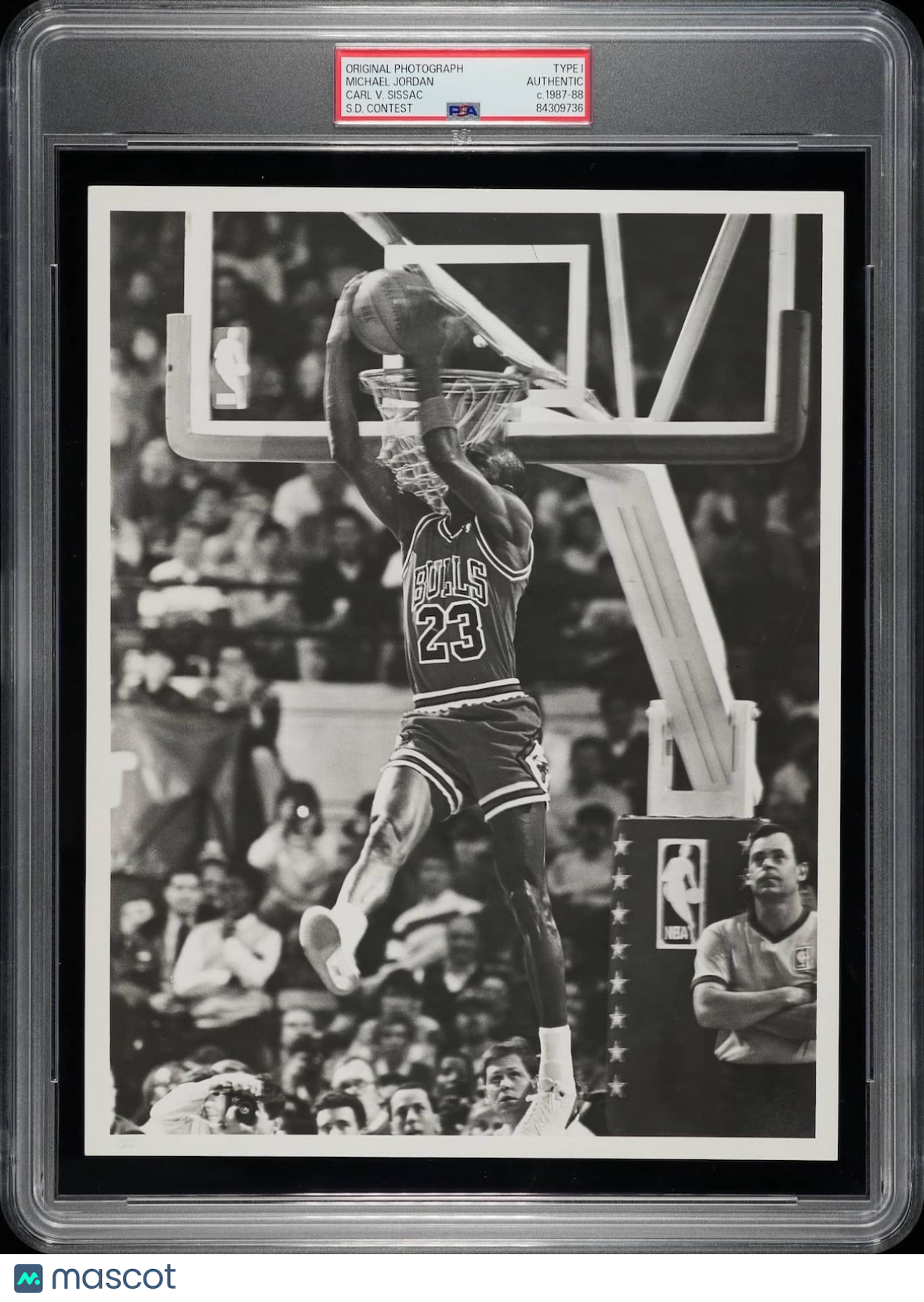 Michael Jordan 1988 Type 1 Original Photo PSA/DNA *RARE SLAM DUNK CONTEST*