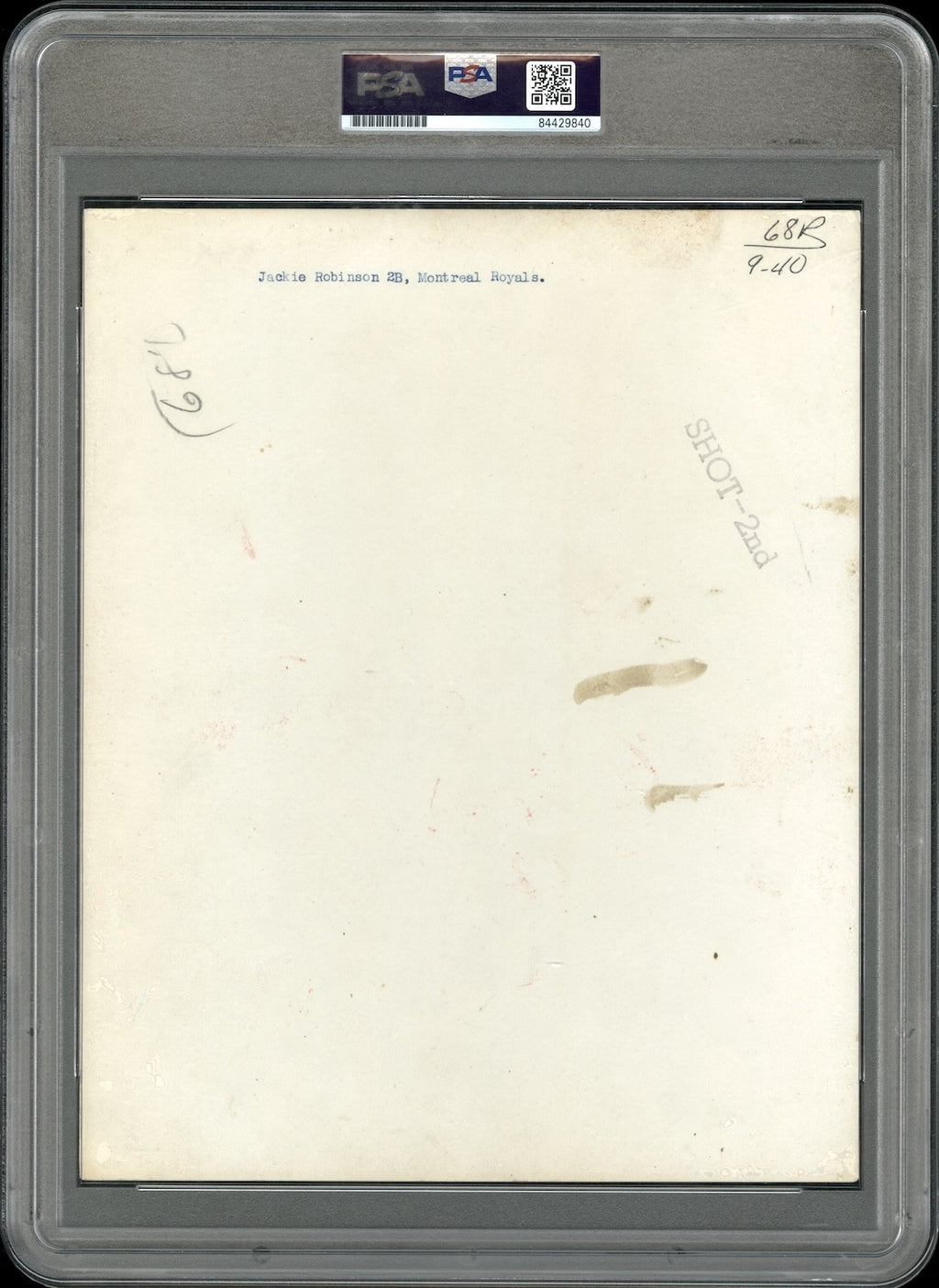 Jackie Robinson 1946 Pre-Rookie Montreal Royals Type 1 Original Photo PSA/DNA