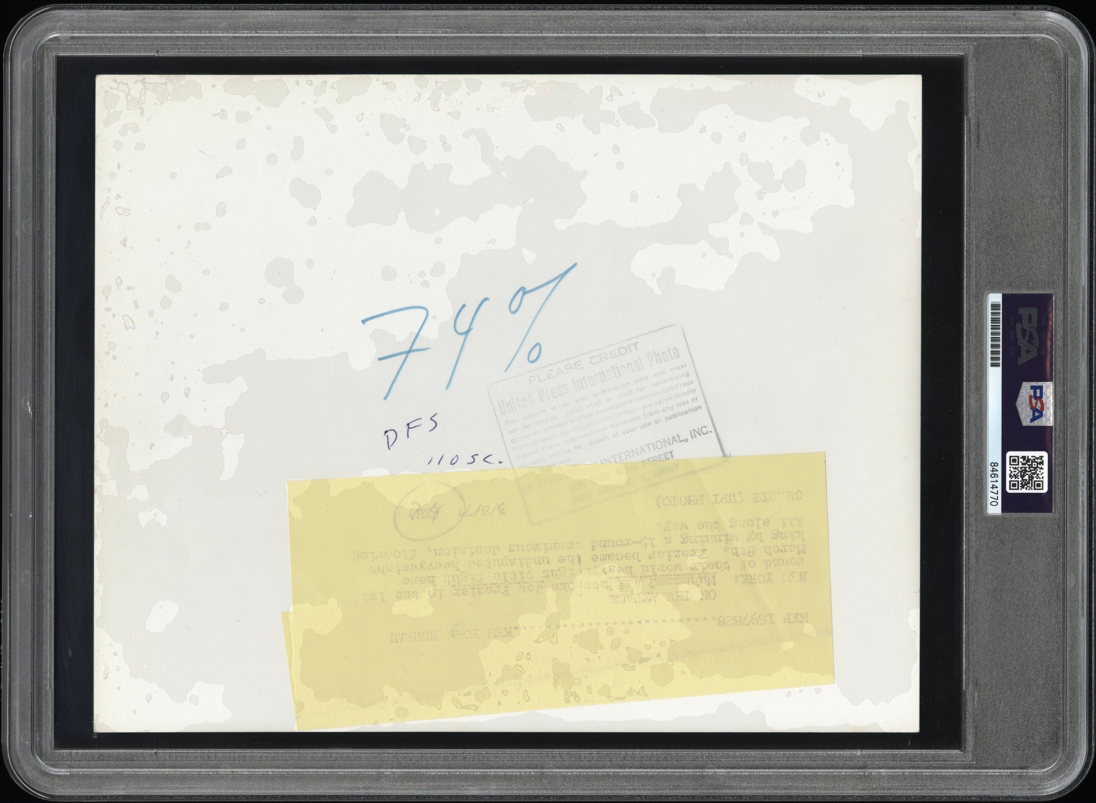 Ali vs Frazier 1971 Fight of the Century Type I Original Photo PSA/DNA