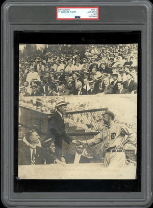 Ty Cobb & Jim Thorpe 1912 Meet at the Ballpark Type III Original Photo PSA/DNA