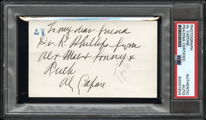 Al Capone 1929 Autographed Type 1 Original Photo PSA/DNA *Palm Island Mansion*