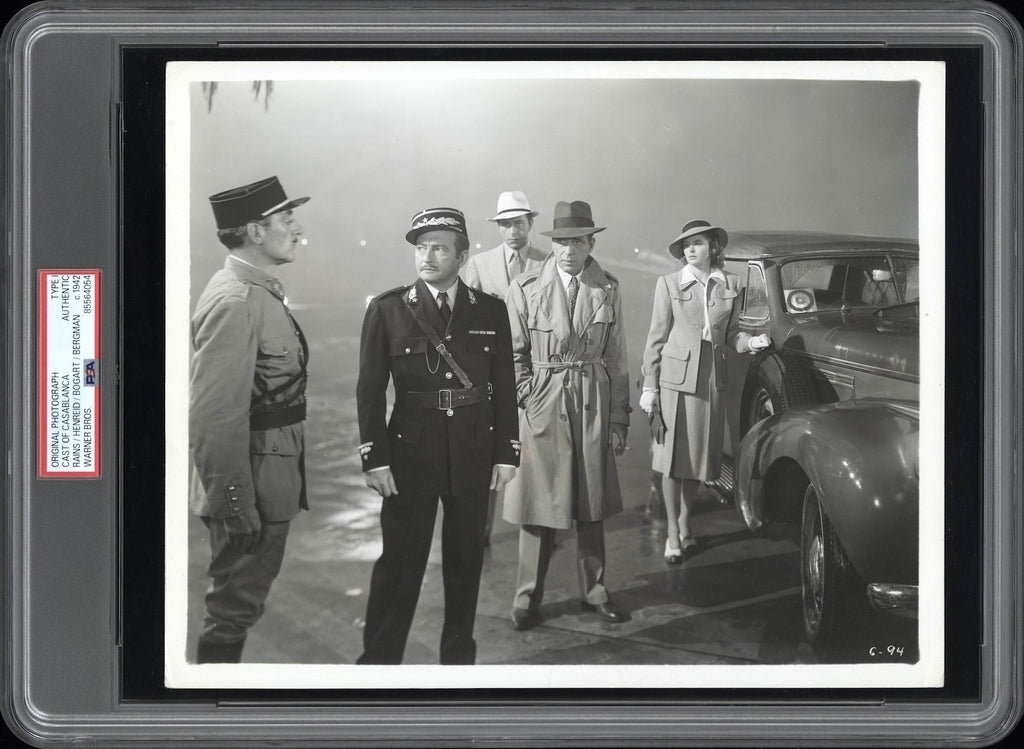 Casablanca Cast 1942 Bogart, Bregman & Henreid Type 1 Original Photo PSA/DNA