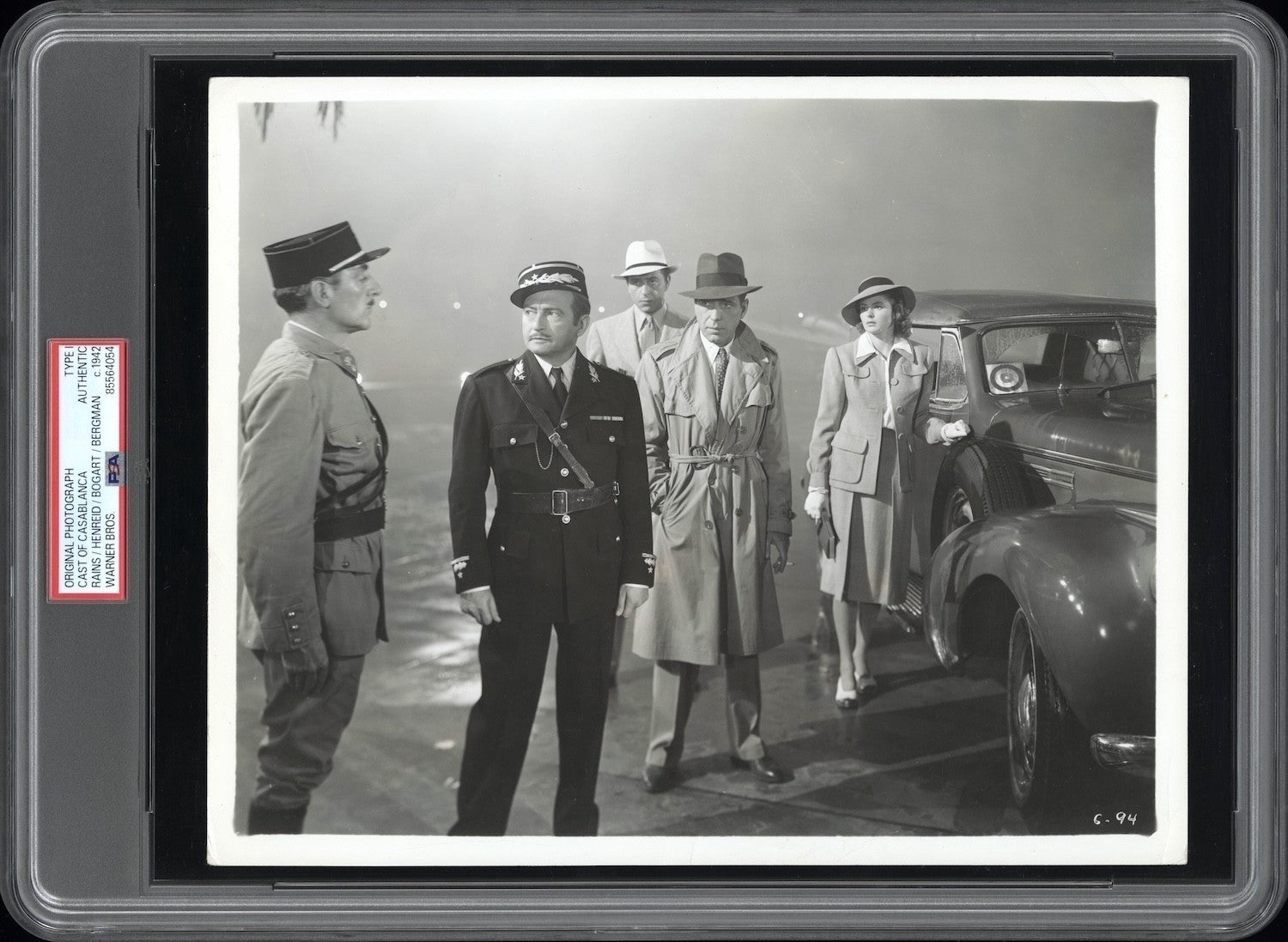 Casablanca Cast 1942 Bogart, Bregman & Henreid Type 1 Original Photo PSA/DNA
