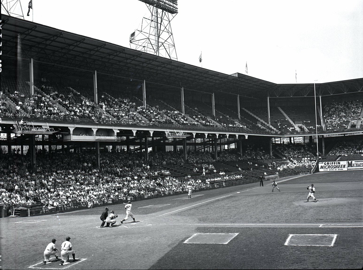 Jackie Robinson 1955 Ebbets Field Dodgers Original Photo 120mm Negative RARE!
