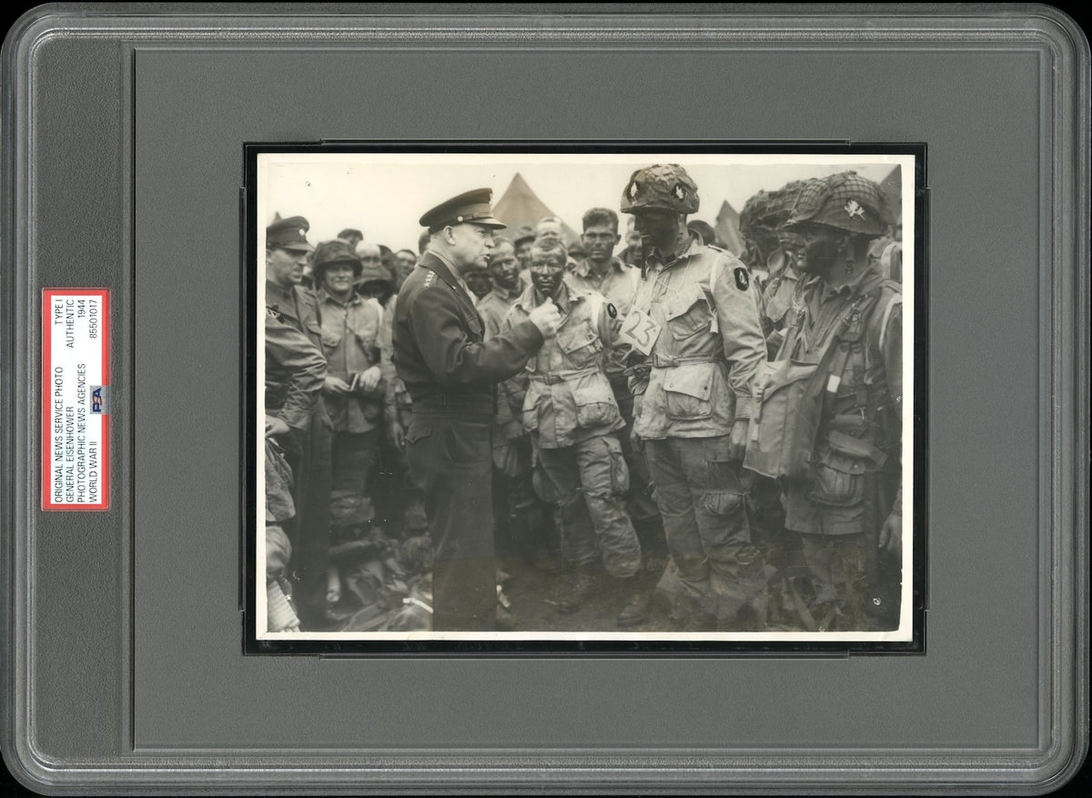 General Dwight Eisenhower 1944 WWII Type I Original Photo PSA/DNA *Full Victory*