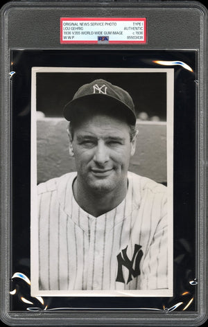 Lou Gehrig 1936 Type I Original Photo PSA/DNA *World Wide Gum Card Image* RARE!