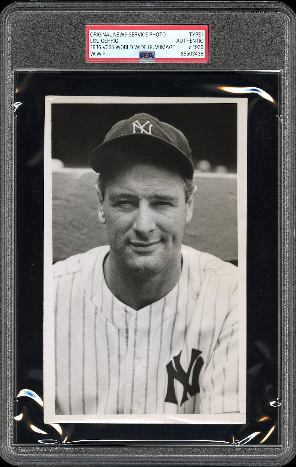 Lou Gehrig 1936 Type I Original Photo PSA/DNA *World Wide Gum Card Image* RARE!