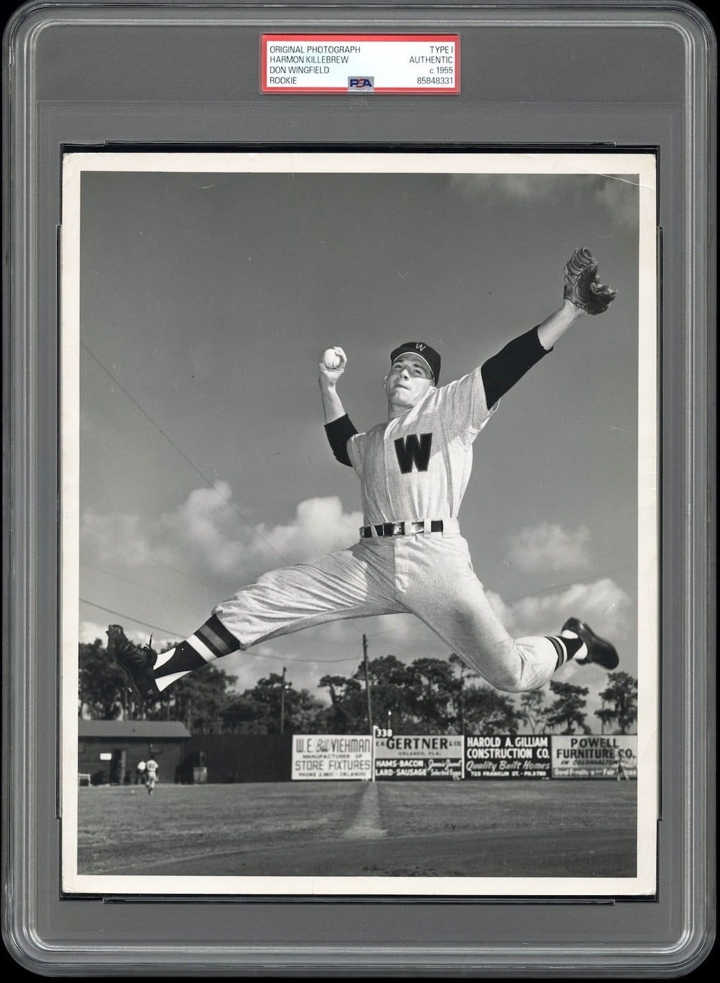 Harmon Killebrew 1955 Rookie Type 1 Original Photo PSA/DNA Early Spring Training