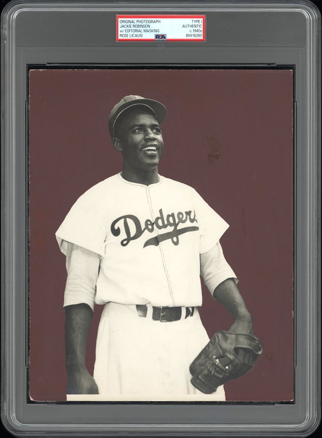 Jackie Robinson 1949 Brooklyn Dodgers Type 1 Original Photo PSA/DNA