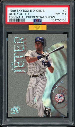 Derek Jeter 1999 Skybox E-X Century Essential Credentials Now #9 PSA 8