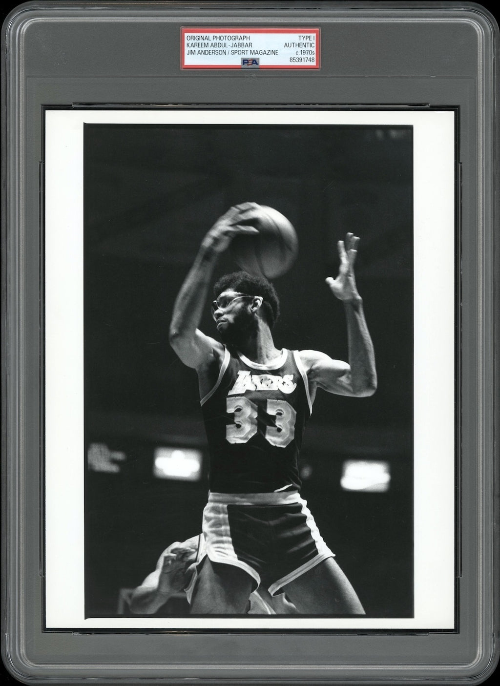 Kareem Abdul-Jabbar 1976 LA Lakers NBA MVP Type I Original Photo PSA/DNA