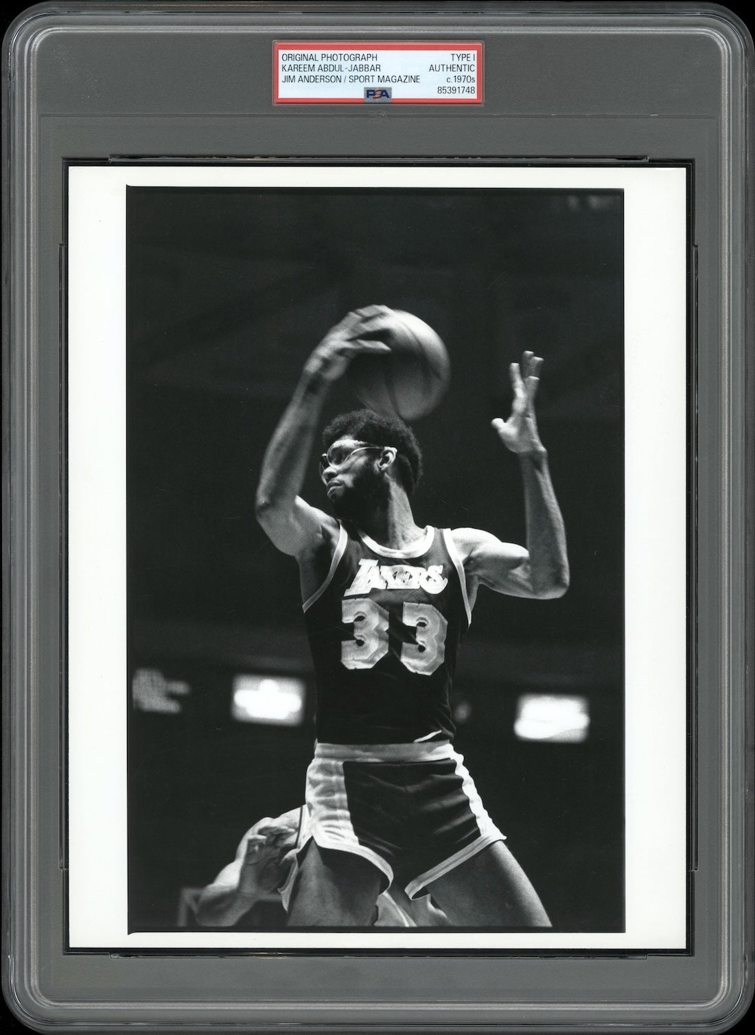 Kareem Abdul-Jabbar 1976 LA Lakers NBA MVP Type I Original Photo PSA/DNA