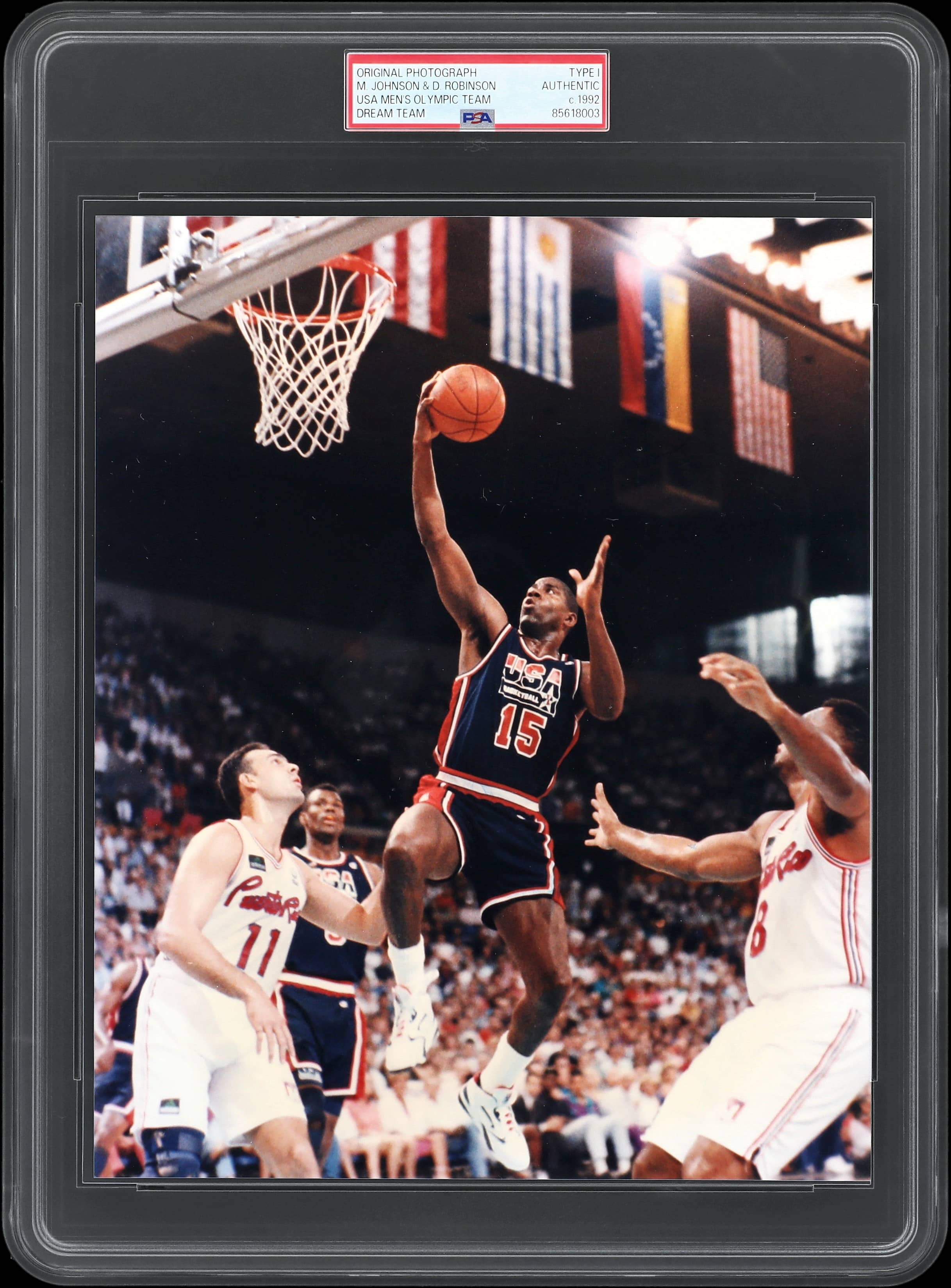 Magic Johnson 1992 USA Olympic Dream Team Type I Original Photo PSA/DNA COLOR!