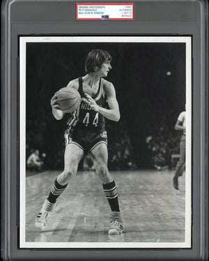 Pete Maravich 1971 Hawks NBA Type 1 Original Photo PSA/DNA Malcolm Emmons!