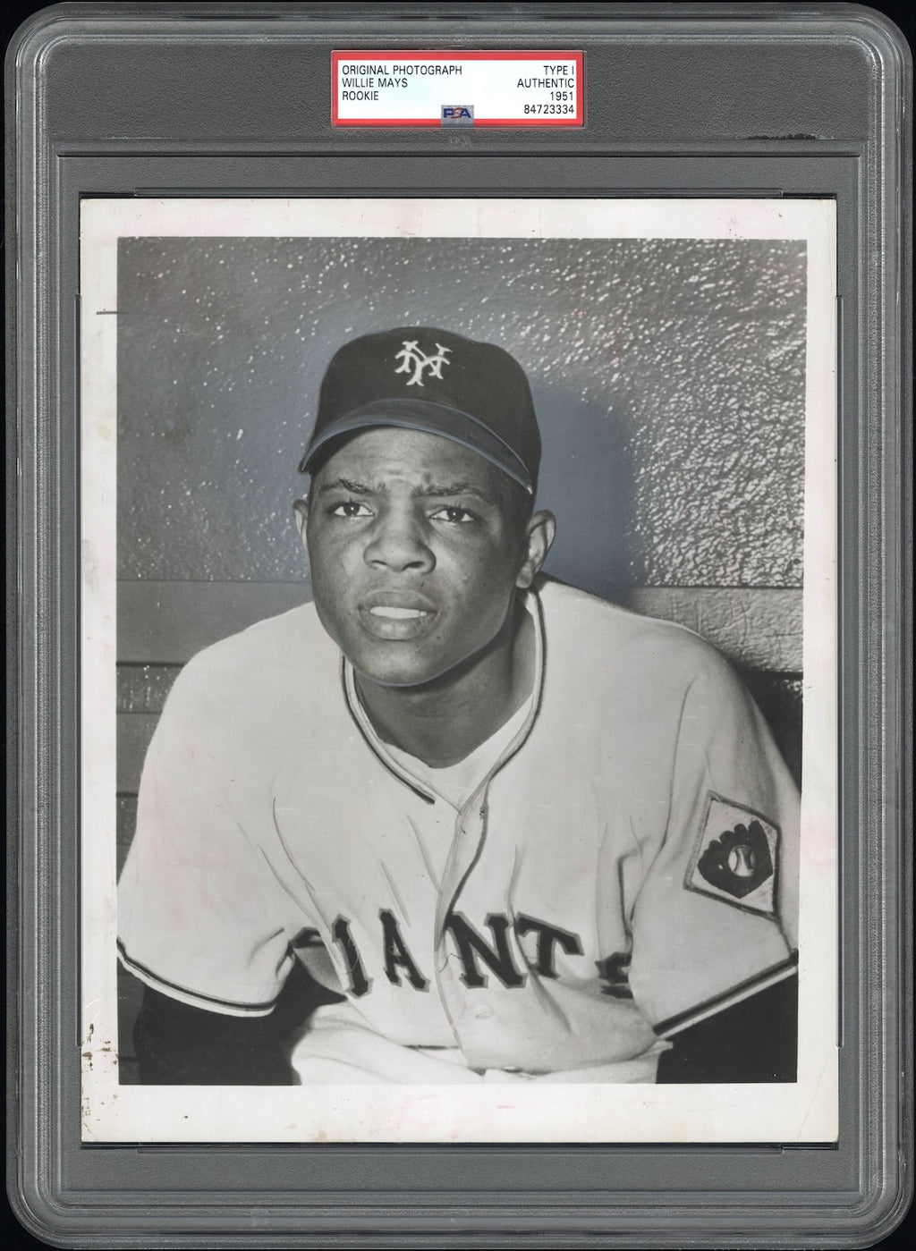 WILLIE MAYS 1951 ROOKIE TYPS 1 ORIGINAL PHOTO PSA/DNA BERK ROSS & OTHER IMAGES