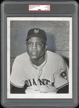 WILLIE MAYS 1951 ROOKIE TYPS 1 ORIGINAL PHOTO PSA/DNA BERK ROSS & OTHER IMAGES