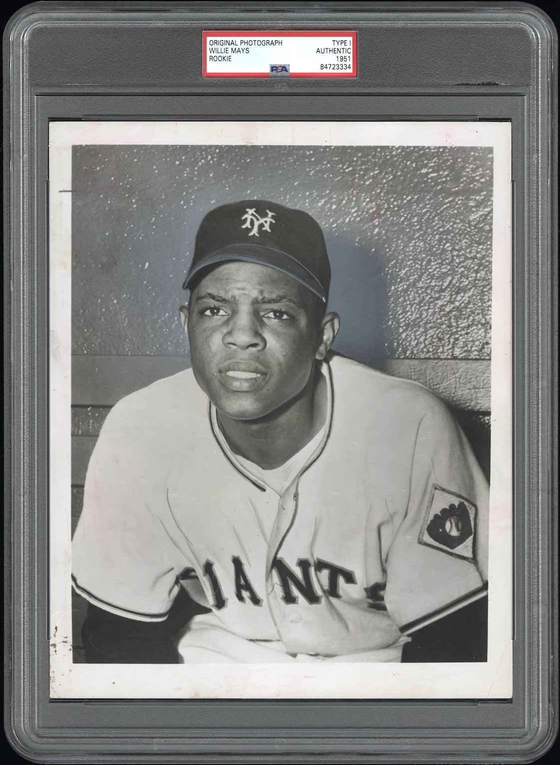 WILLIE MAYS 1951 ROOKIE TYPS 1 ORIGINAL PHOTO PSA/DNA BERK ROSS & OTHER IMAGES