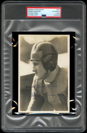 Bronko Nagurski 1930 Type 1 Original Photo PSA/DNA AUTOGRAPHED GEORGE BURKE
