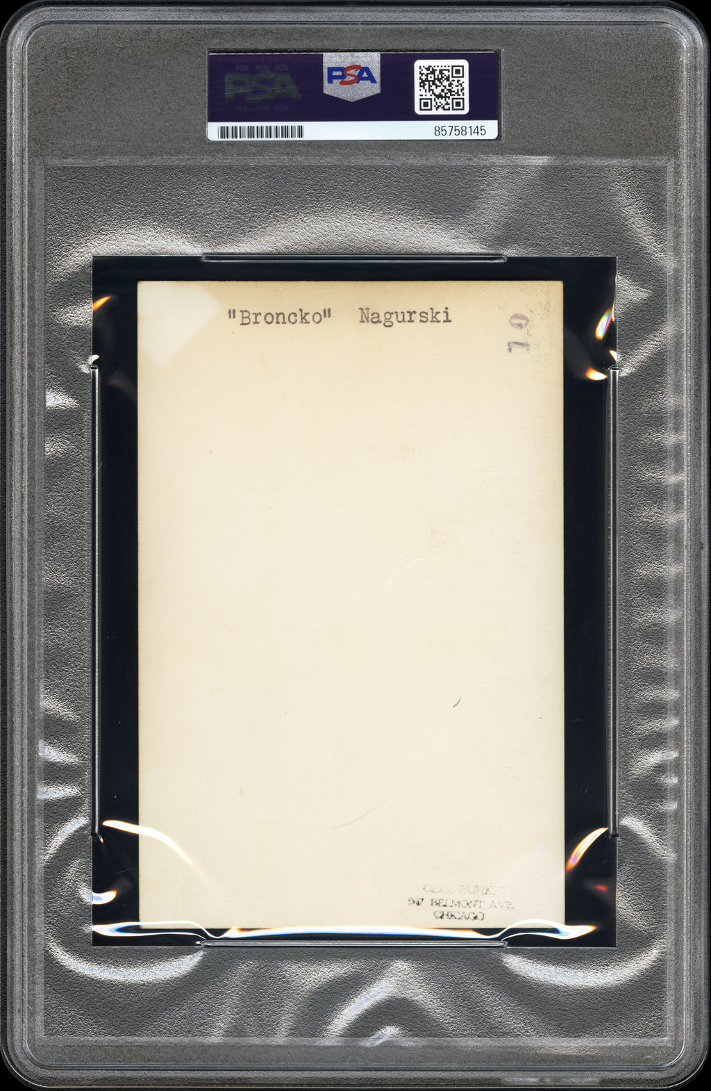 Bronko Nagurski 1930 Type 1 Original Photo PSA/DNA AUTOGRAPHED GEORGE BURKE