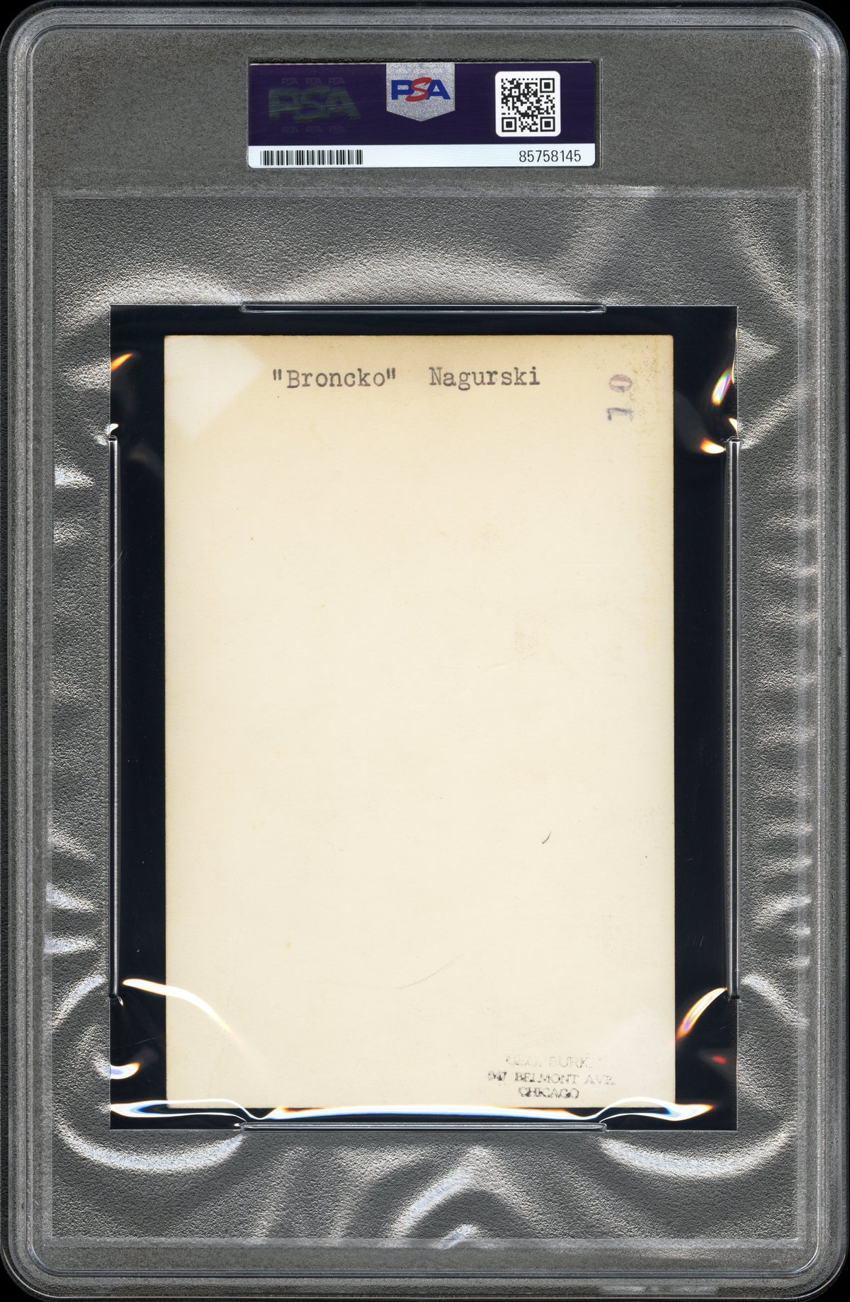 Bronko Nagurski 1930 Type 1 Original Photo PSA/DNA AUTOGRAPHED GEORGE BURKE