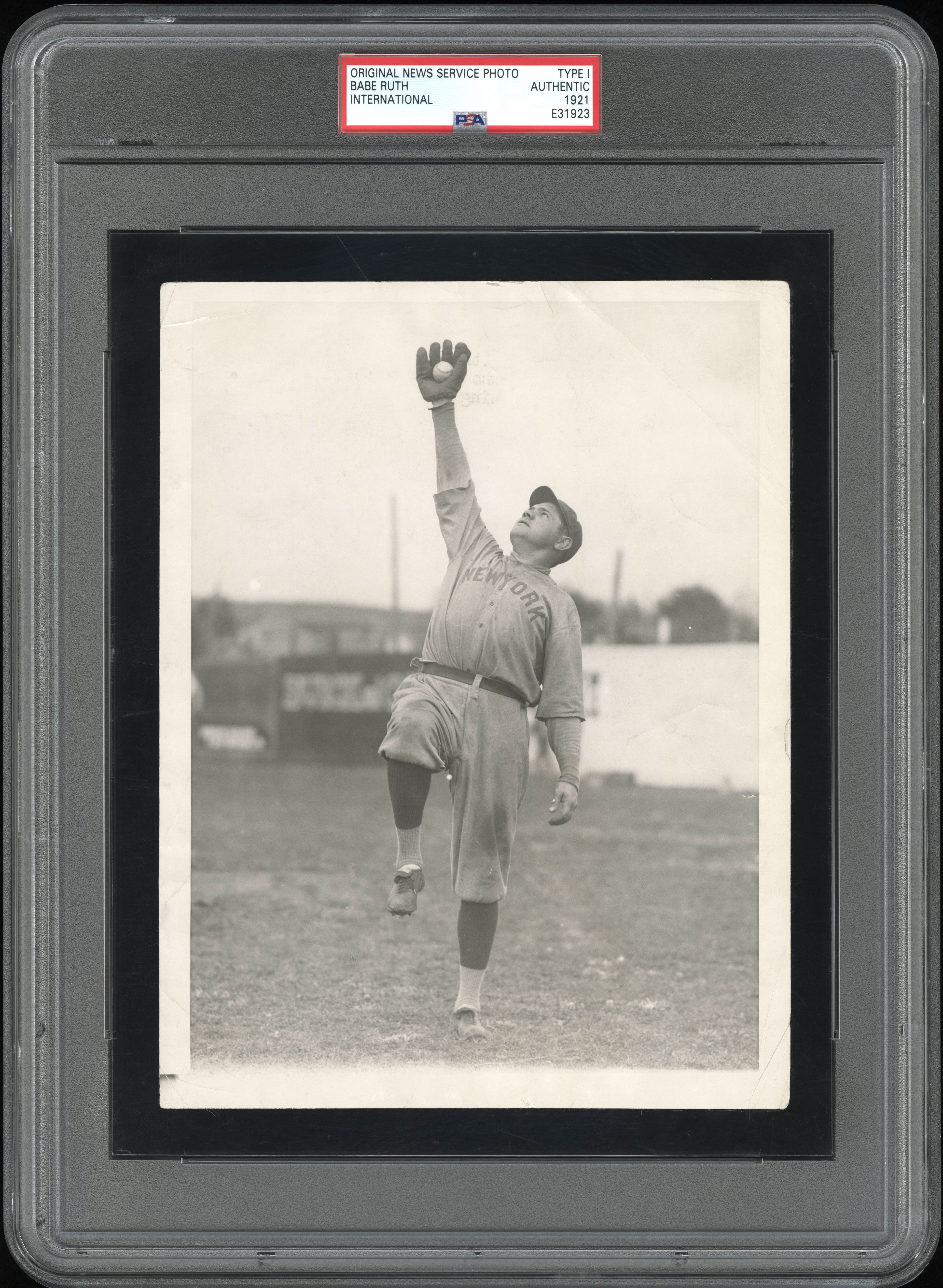 Babe Ruth 1921 Type I Original Photo PSA/DNA *Same shoot as 1921 Exhibit Card*