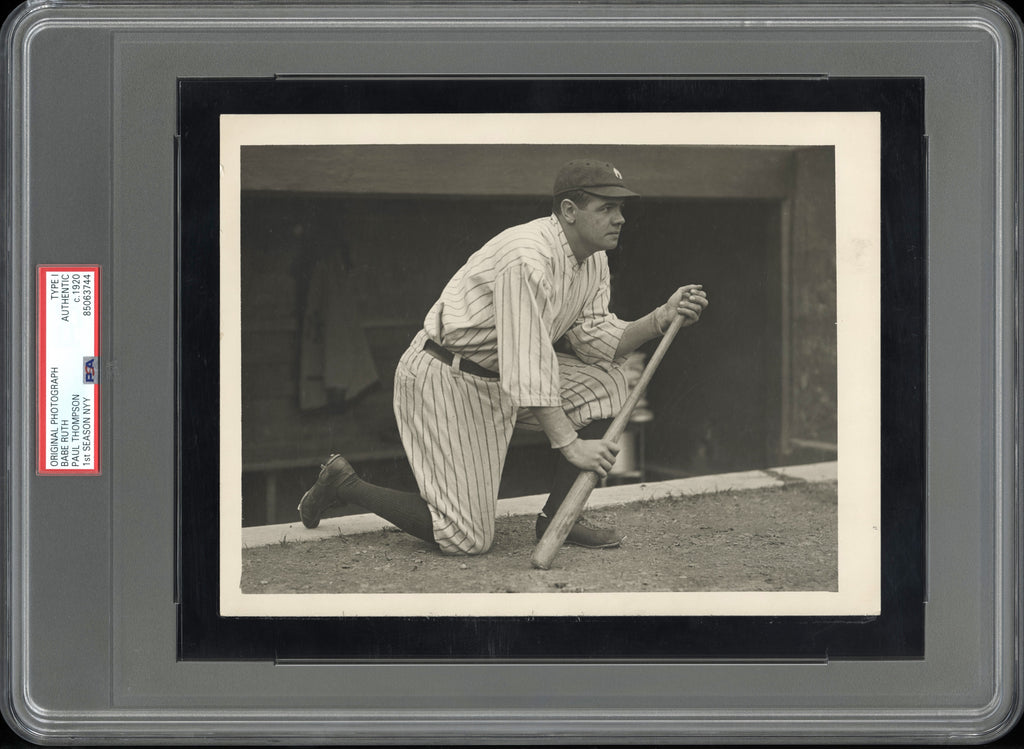 Babe Ruth 1920 Type 1 Original Photo PSA/DNA 1st Season w/Yankees Paul Thompson!