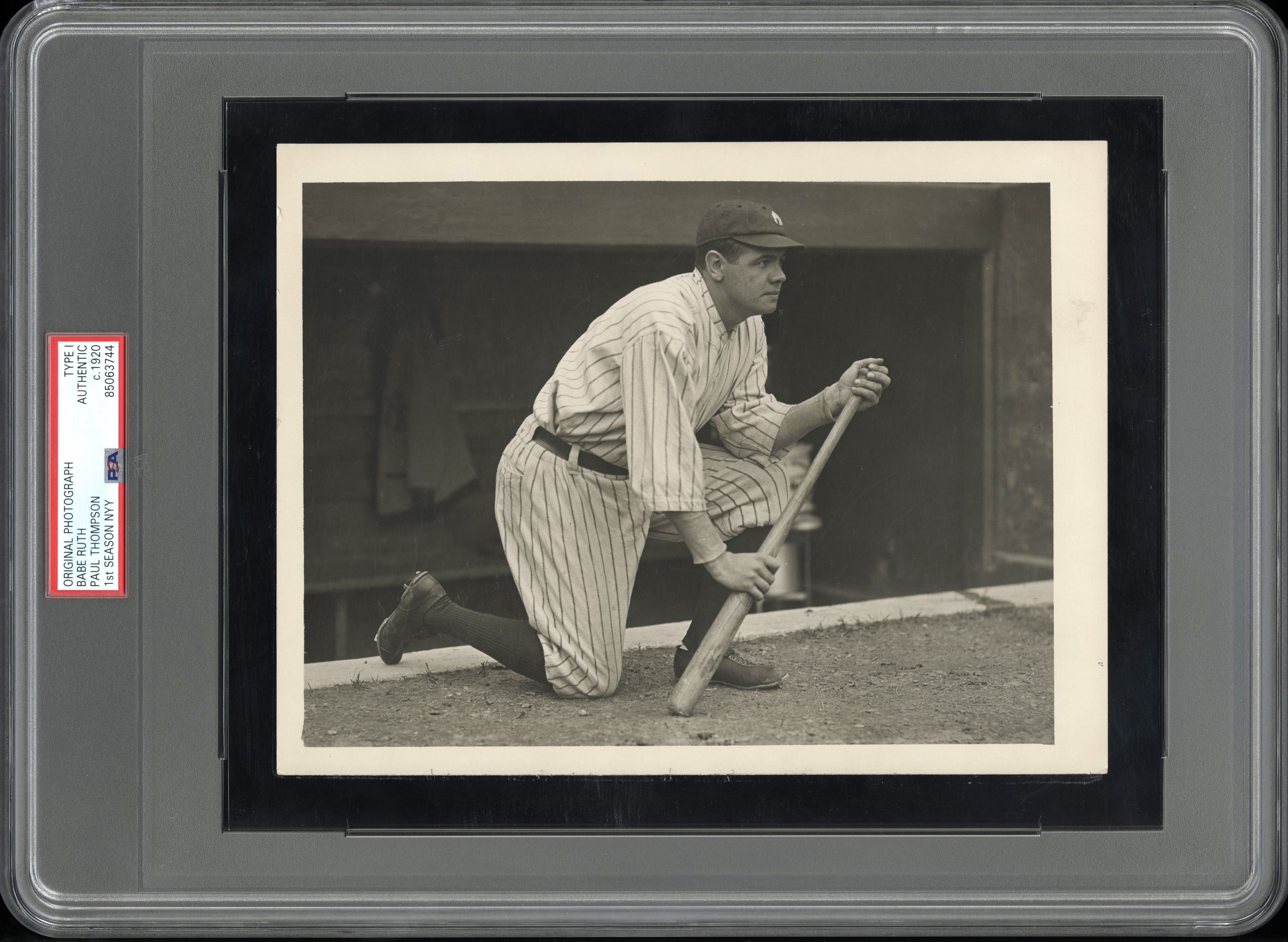 Babe Ruth 1920 Type 1 Original Photo PSA/DNA 1st Season w/Yankees Paul Thompson!