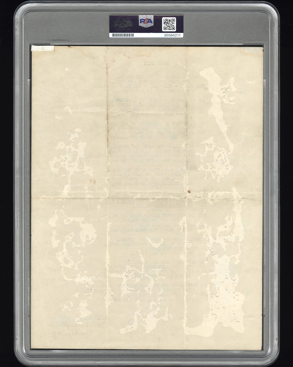 Babe Ruth 1932 Autographed Poem Related to "World Series Called Shot" PSA/DNA 9