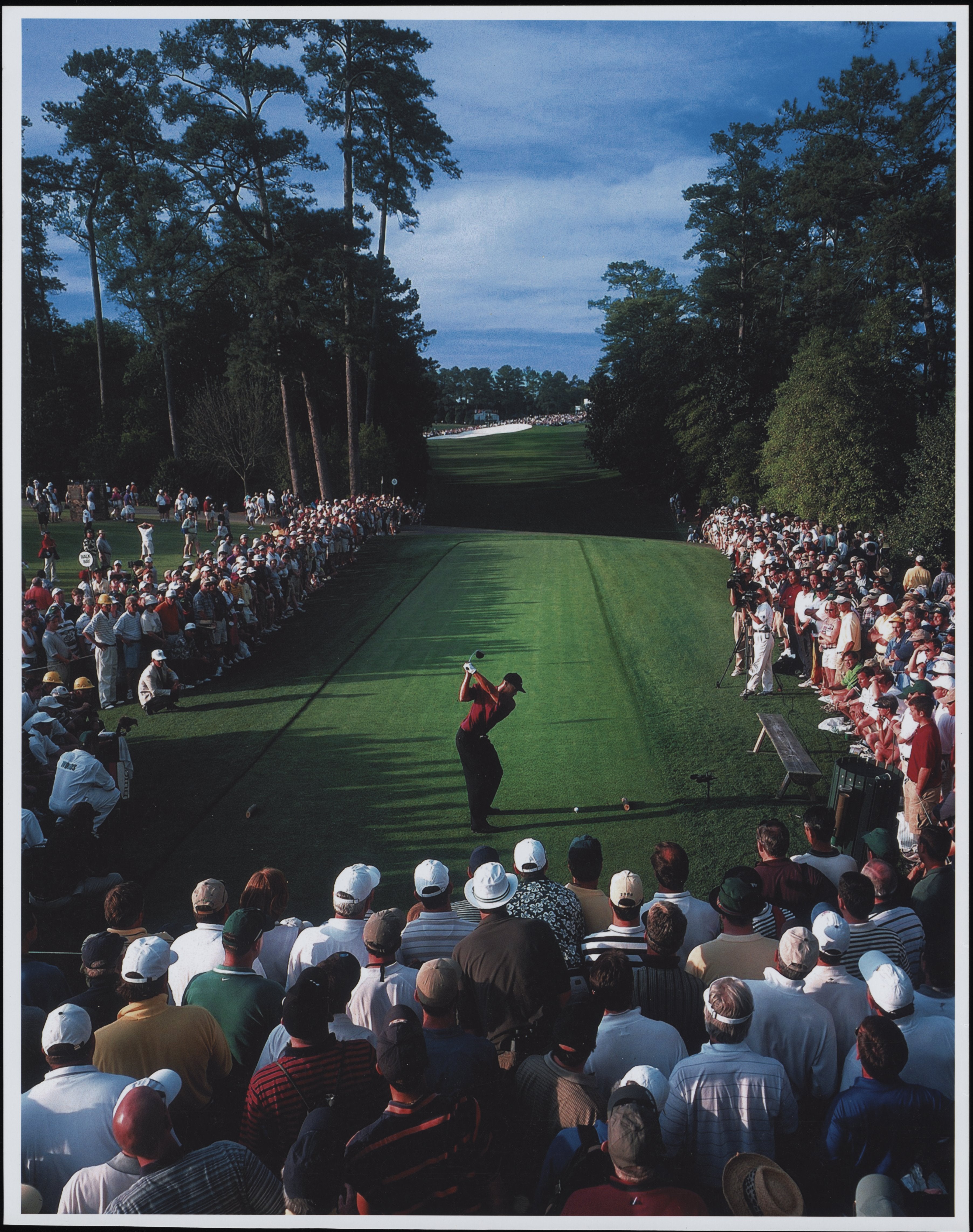 2001 Tiger Woods "Masterpiece" S.I. Cover Oversized Type III Photo by Noted Photographer Fred Vuich - Only PSA-Certified Type Example! - Immortal Image as Tiger Tees Off on 18 and Wins 2nd Masters - 12 x 15 - PSA/DNA