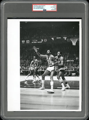 Wilt Chamberlain 1968 76ers vs. Sonics Type 1 Original Photo PSA/DNA Ken Regan