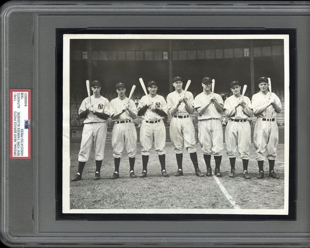 Joe DiMaggio 1936 Rookie Type I Original Photo PSA/DNA Yanks Sluggers w/Gehrig