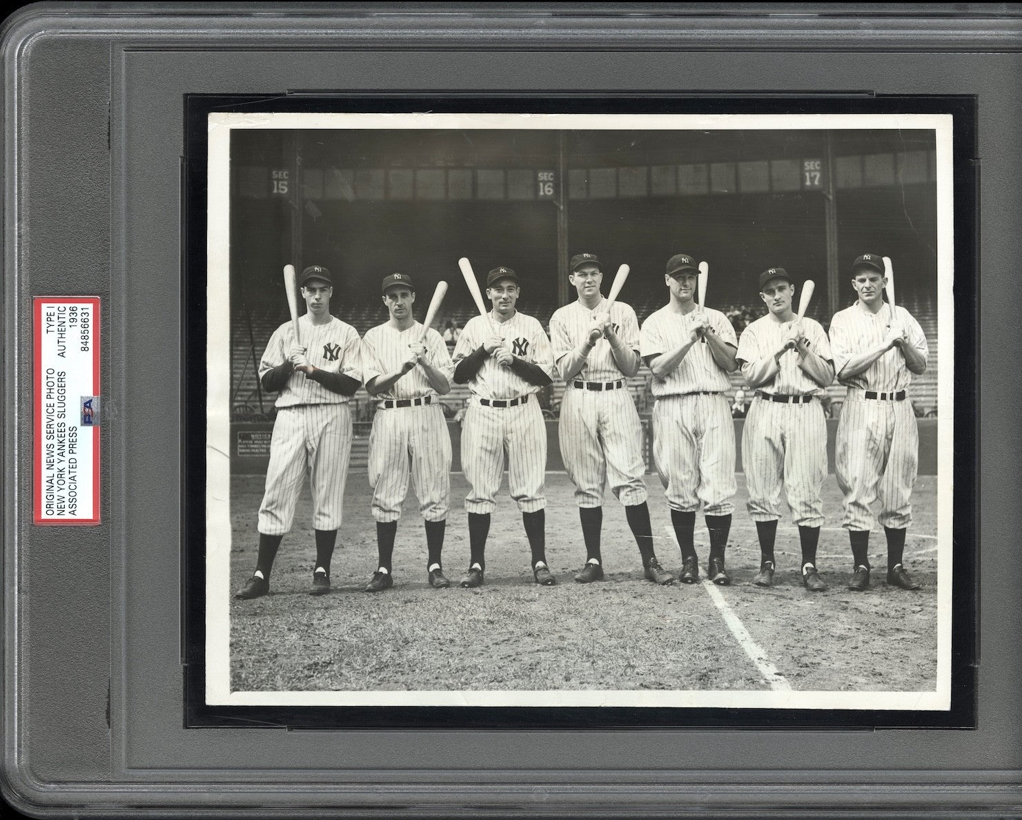 Joe DiMaggio 1936 Rookie Type I Original Photo PSA/DNA Yanks Sluggers w/Gehrig