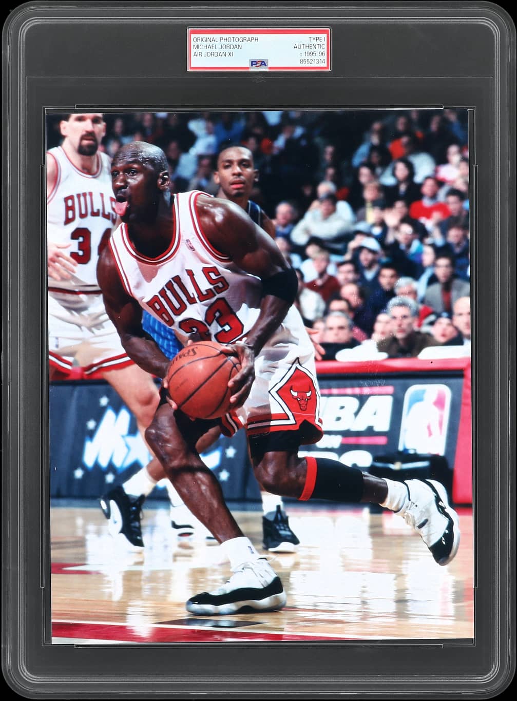 Michael Jordan 1995 Type 1 Original Photo PSA/DNA Bold Color *Tongue Out*
