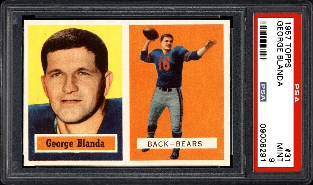 George Blanda 1957 NFL HOF Original Type I Photo PSA/DNA *1957 Topps Card Image*